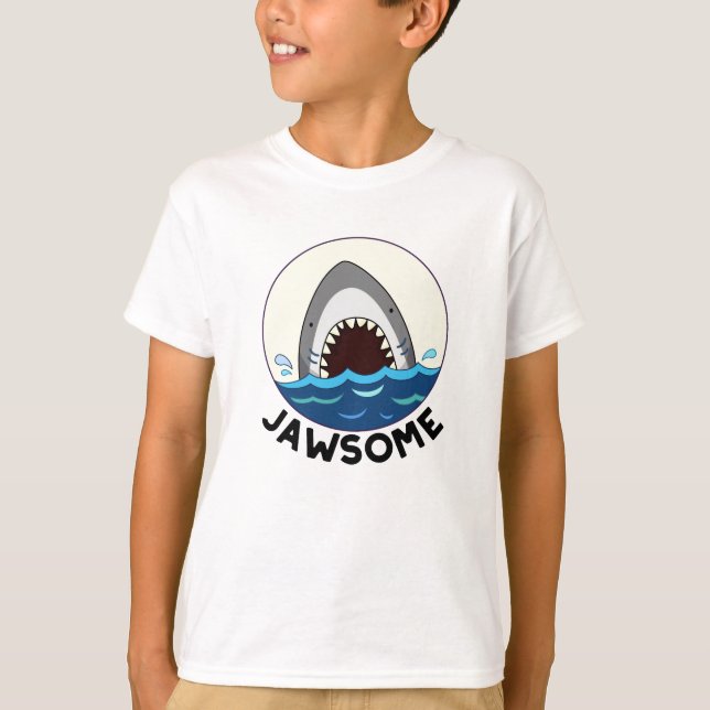 Camiseta Jawsome Funny Sharny Teeth Pun (Frente)