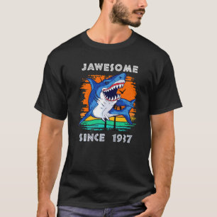 Camiseta Jawsome Incrível Desde 1937 Tubarões Mar Oceano Fã