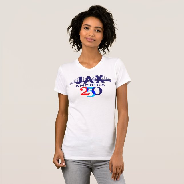 Camiseta Jax America 250 (Claro) (Frente Completa)