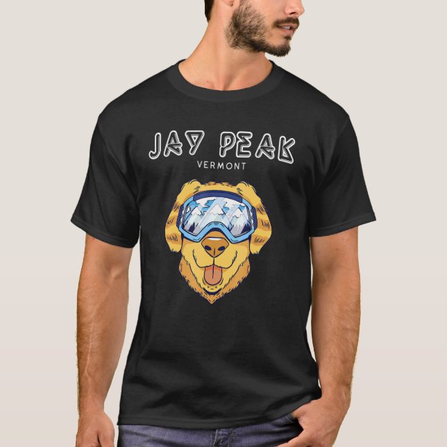 Camiseta Jay Peak Vermont - Googles de Esqui Engraçados (Frente)