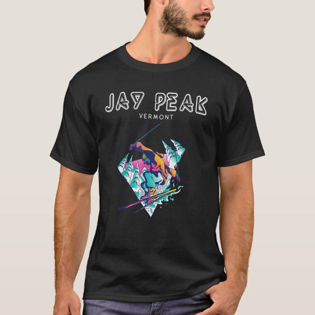 Camiseta Jay Peak Vermont Retro Skier (Frente)