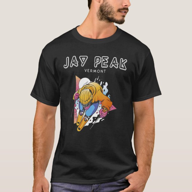Camiseta Jay Peak Vermont USA Retro Ski (Frente)