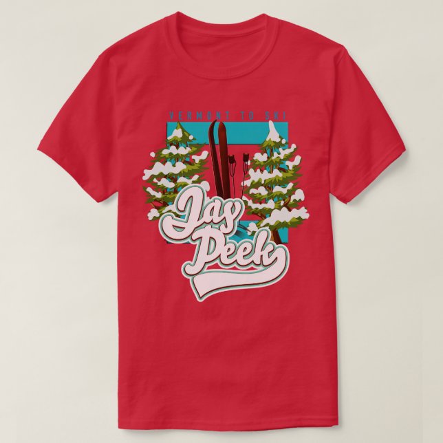 Camiseta Jay Peek Vermont ski (Frente do Design)
