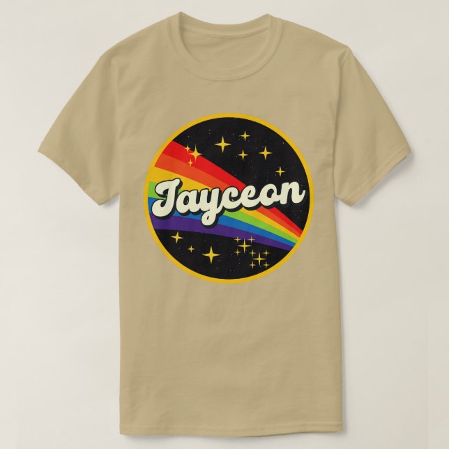 Camiseta Jayceon Rainbow No Space Vintage Style (Frente do Design)