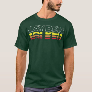 Camiseta Jayden Primeiro Nome Engraçado Vintage Pôr do Sol