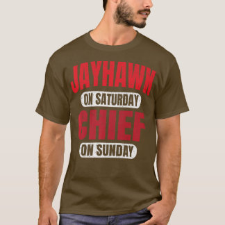 Camiseta Jayhawk No Sábado Chefe No Domingo Kansas City Vi