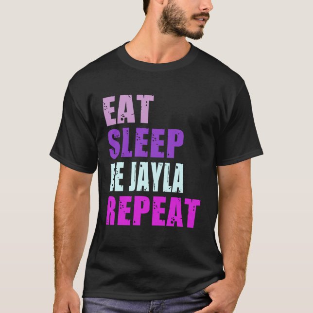 Camiseta Jayla Coma Dormir Repita Jayla (Frente)