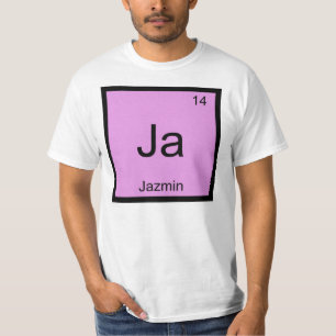 Camiseta Jazmin Nome Química Elemento Mesa Periódica