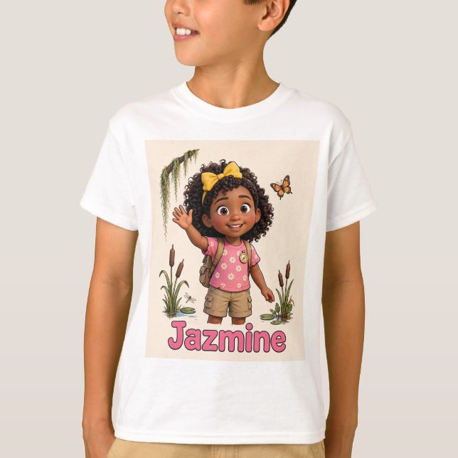 Camiseta Jazmine dos Pequenos Exploradores do Bayo (Frente)