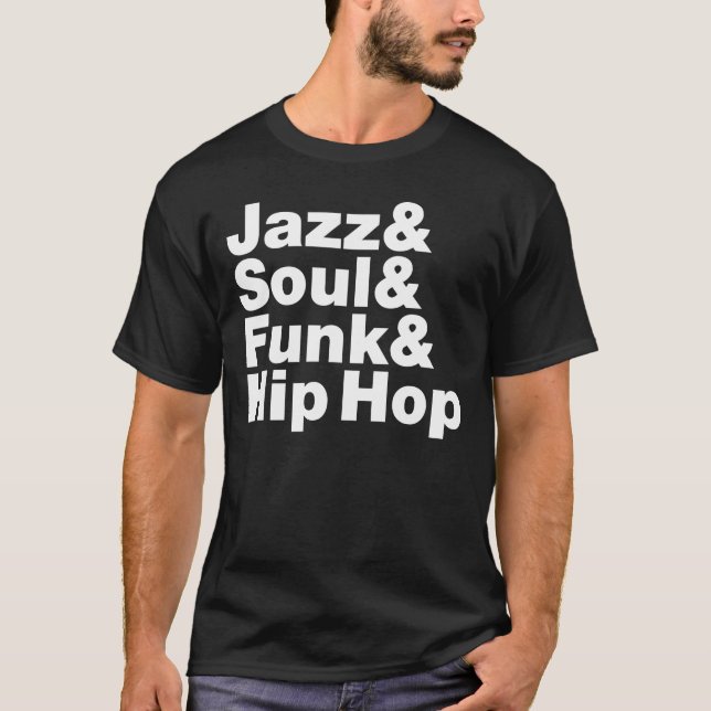 Camiseta Jazz & alma & funk & Hip Hop (Frente)
