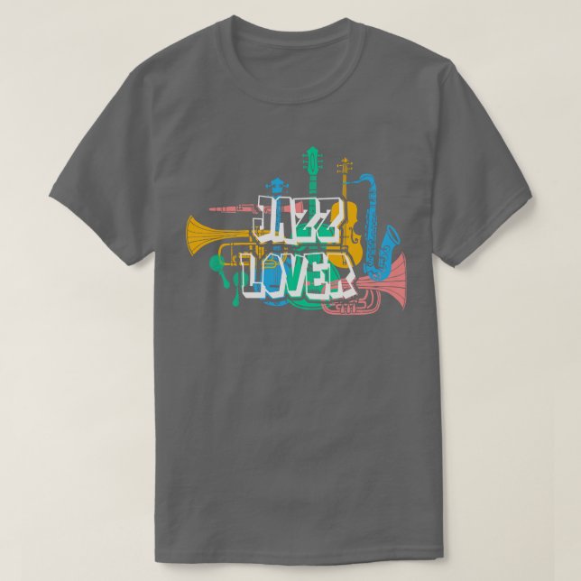Camiseta Jazz Amplia Instrumentos Musicais (Frente do Design)