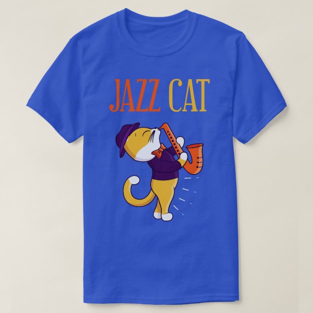 Camiseta Jazz Cat (Frente do Design)