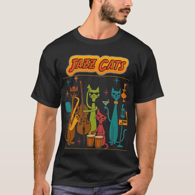 Camiseta jazz cats (Frente)