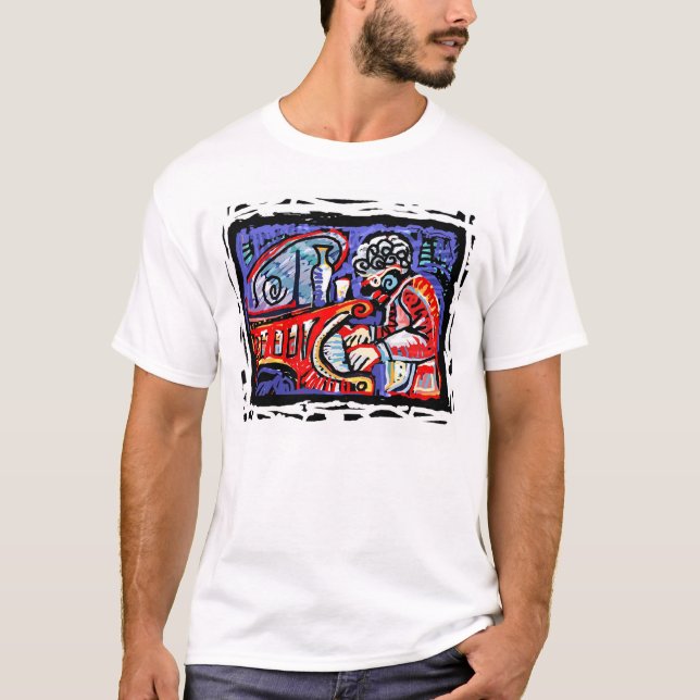 Camiseta Jazz colorido (Frente)