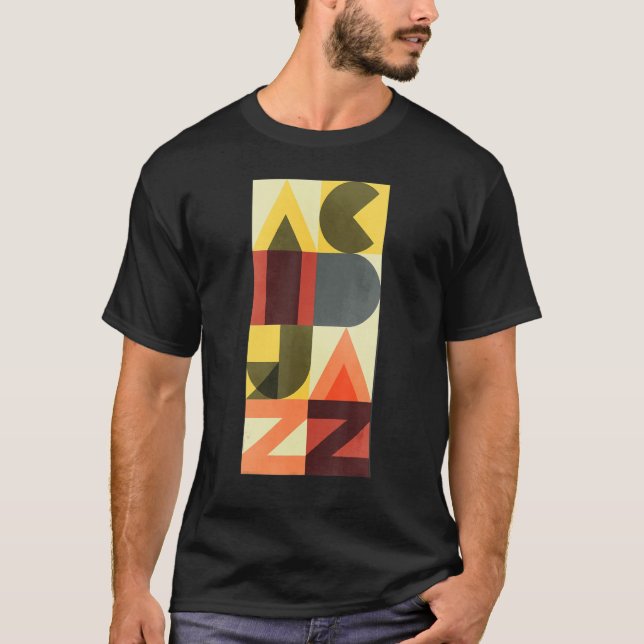 Camiseta Jazz dos anos 90 com ácido retrô (Frente)