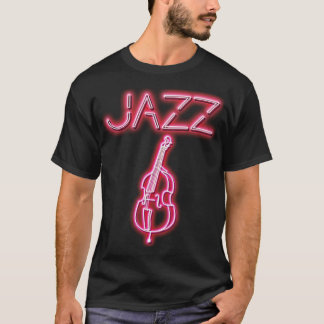 Camiseta Jazz Double Bass Neon Design 1