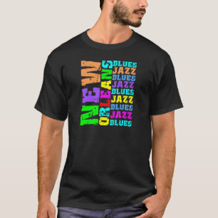 Camiseta Jazz e azuis de Nova Orleães