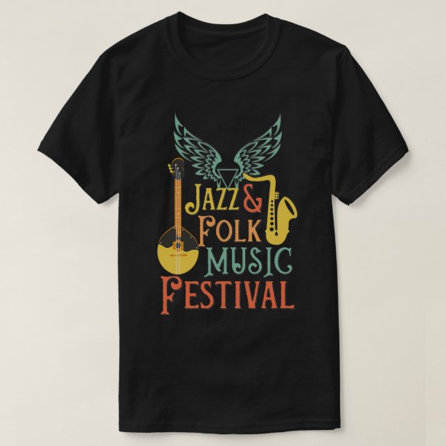 Camiseta Jazz e Folk Music Festival 1 (Frente do Design)