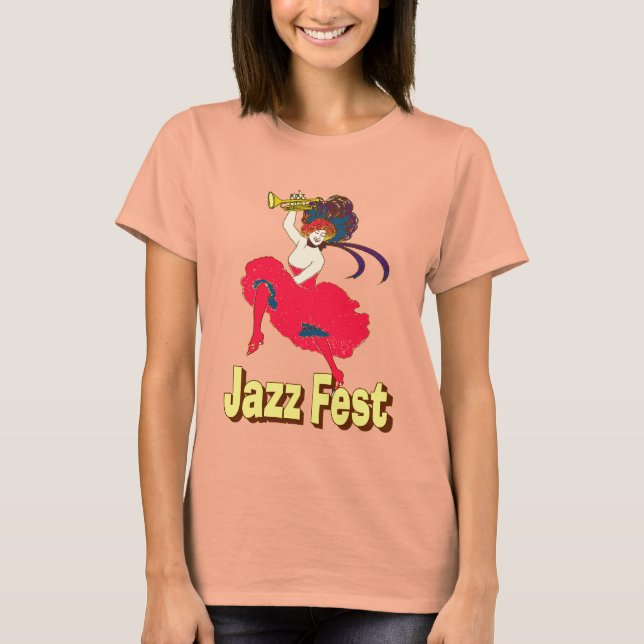 Camiseta Jazz Fest Lady With Horn (Frente)