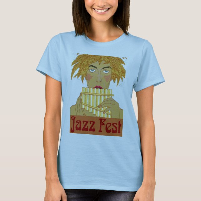 Camiseta Jazz Fest Pan on Flute (Frente)