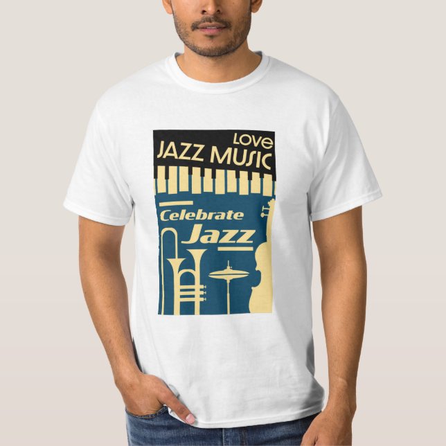 Camiseta Jazz internacional dia 30 de abril T-Shirt (Frente)