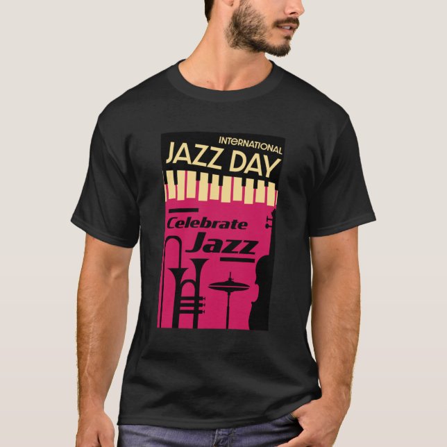 Camiseta Jazz internacional dia 30 de abril T-Shirt (Frente)