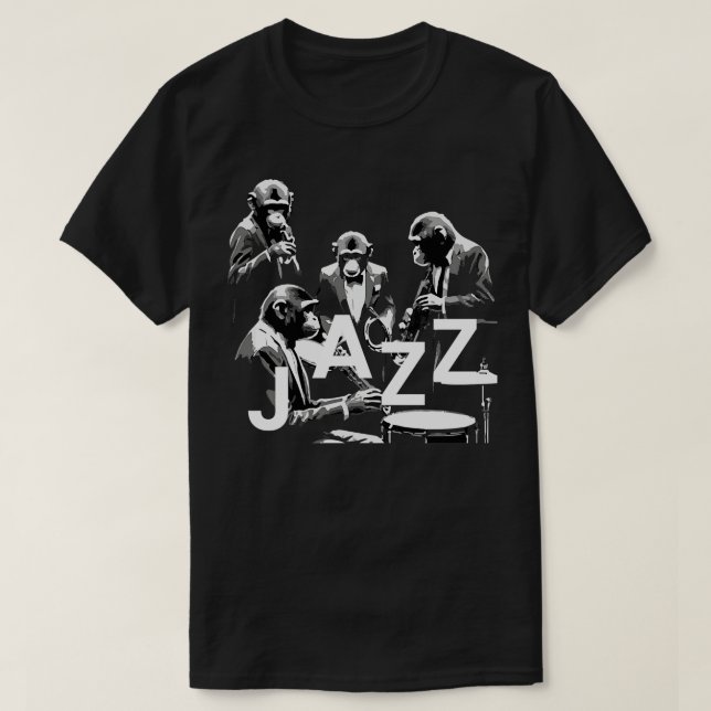 Camiseta jazz macaco (Frente do Design)
