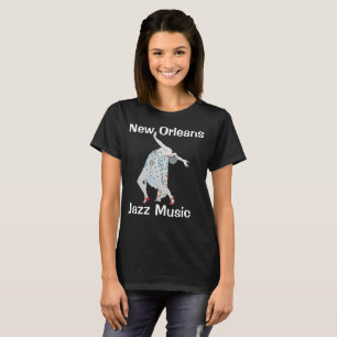 Camiseta Jazz Music Dancer, Nova Orleans,