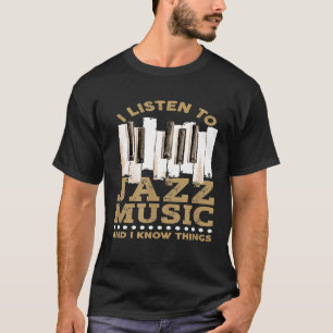 Camiseta Jazz Music Festival Amplia Piano Keyboard Vintage