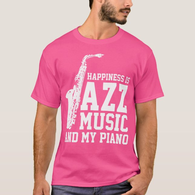 Camiseta Jazz Music Piano (Frente)