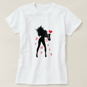 Camiseta Jazz Music Saxophone Player Mulher Engraçada T-Shi
