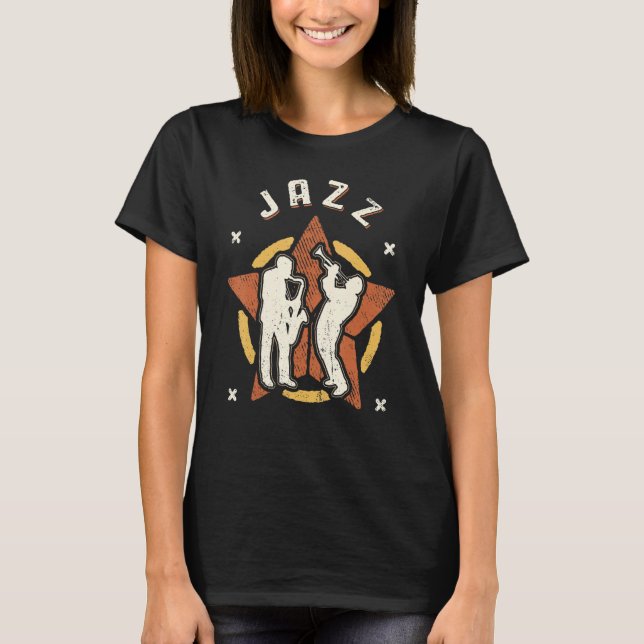 Camiseta Jazz Music Vintage Retro Classic (Frente)