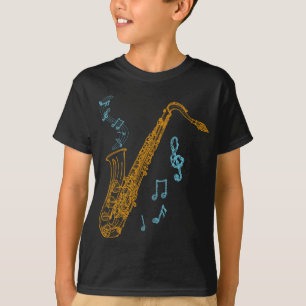 Camiseta Jazz Musical do Jogador Saxofone