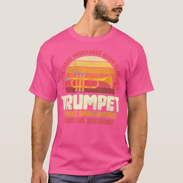 Camiseta Jazz Musical Funny Trumpeter Gift Retro Trumpet (Frente)