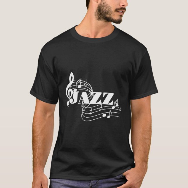 Camiseta Jazz Musical Sheet Music Jazz Notes (Frente)
