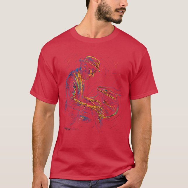 Camiseta Jazz Musician Piano Player Pianist Artistic Music  (Frente)