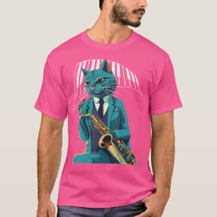 Camiseta Jazz Sobre O Jogador De Trompete Saxofone Retro Ja