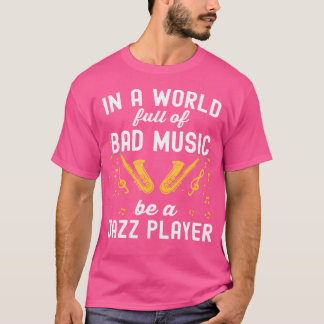 Camiseta Jazz Tshirt Para Mulheres Musicistas Saxofonistas