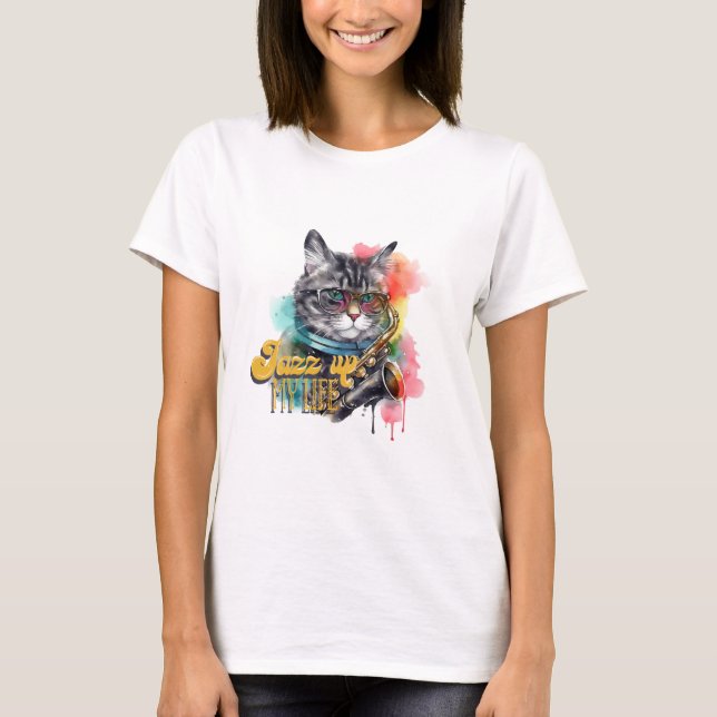 Camiseta Jazz Up My Life Gatinho (Frente)