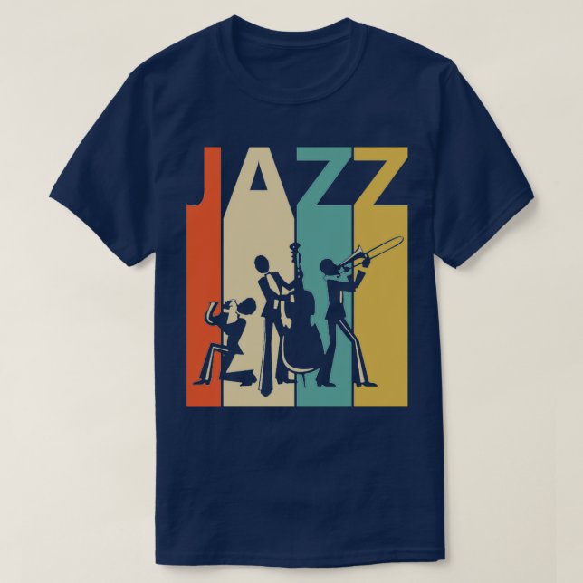 Camiseta Jazz Vintage Jazz Music Lover Gift  (Frente do Design)