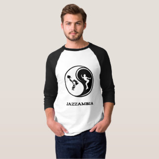Camiseta Jazzambia Balança de Baseball 3/4 de masculino