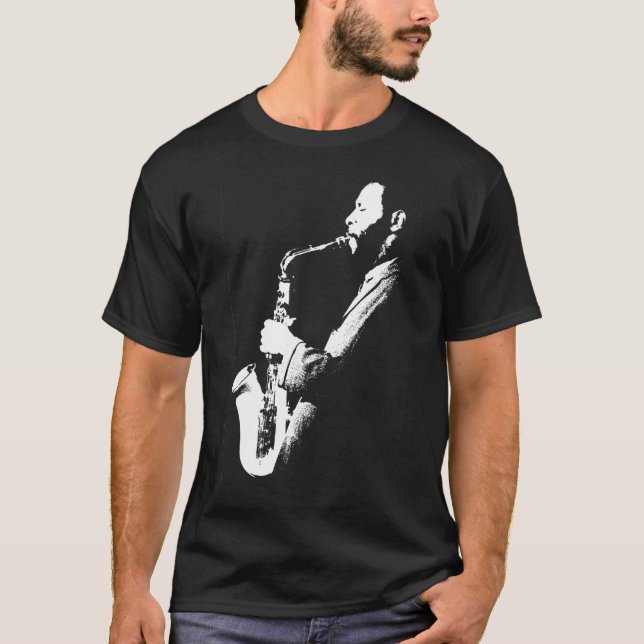 Camiseta Jazzman - Saxophone Player (Frente)