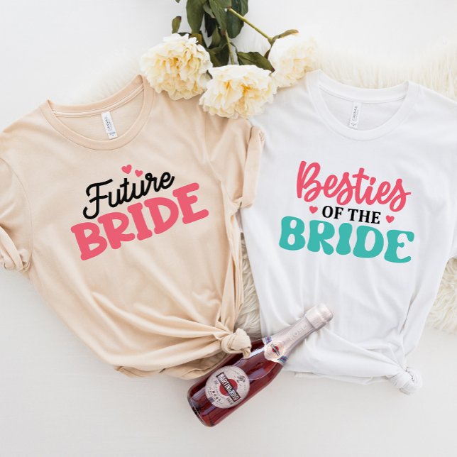 Camiseta JAZZY Bridal Party Tee, Besties da Noiva (Criador carregado)