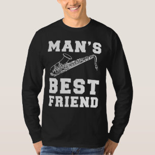 Camiseta Jazzy Chuckles: Saxofone - Mans Best Friend Tee f