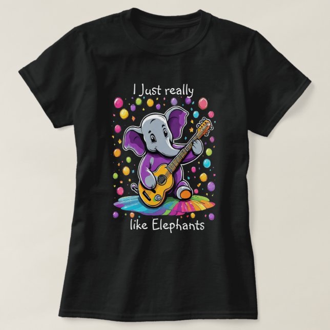 Camiseta Jazzy Elephant Serenade Birthday (Frente do Design)