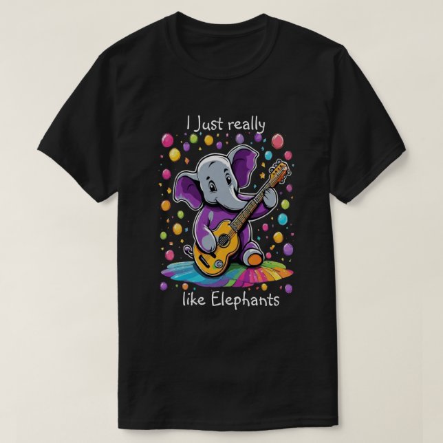 Camiseta Jazzy Elephant Serenade Birthday (Frente do Design)