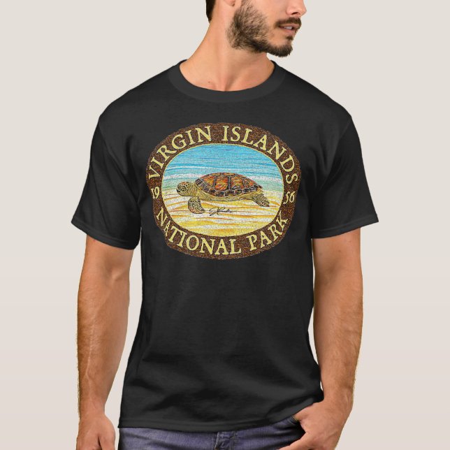 Camiseta JCombs Ilhas Virgens Parque Nacional Tartaruga  (Frente)