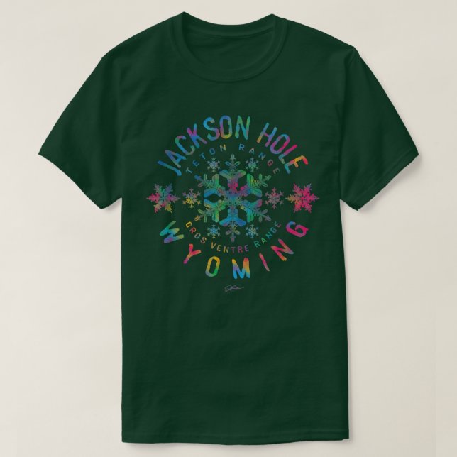 Camiseta JCombs Jackson Hole, Wyoming, neve 351 (Frente do Design)