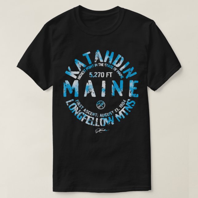 Camiseta JCombs Katahdin, Maine (Frente do Design)