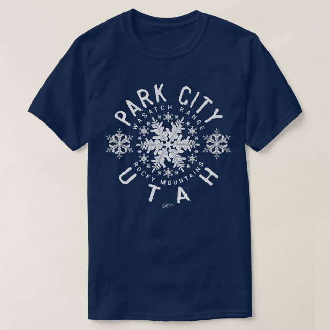 Camiseta JCombs Park City, Utah, Neve  (Frente do Design)